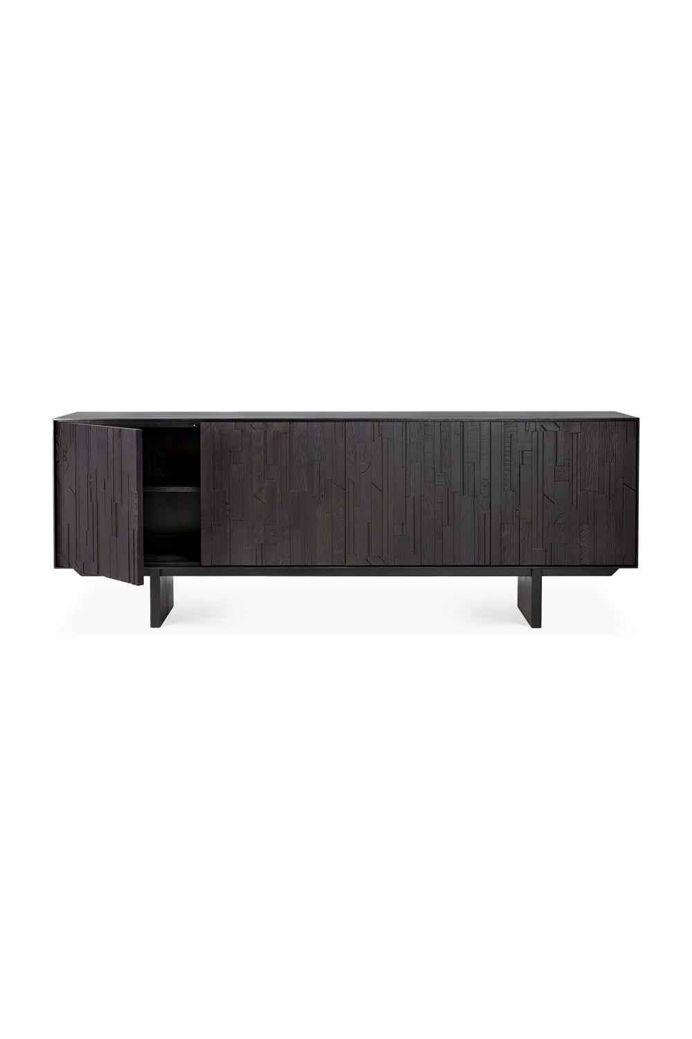 Black Teak Industrial Sideboard | Ethnicraft Mosaic | Woodfurniture.com