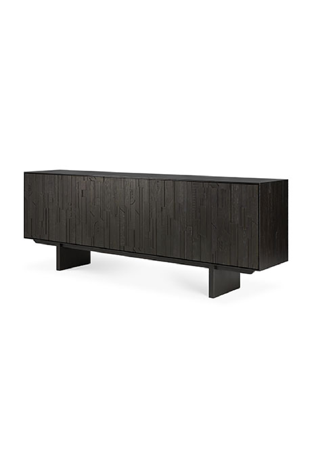 Black Teak Industrial Sideboard | Ethnicraft Mosaic | Woodfurniture.com