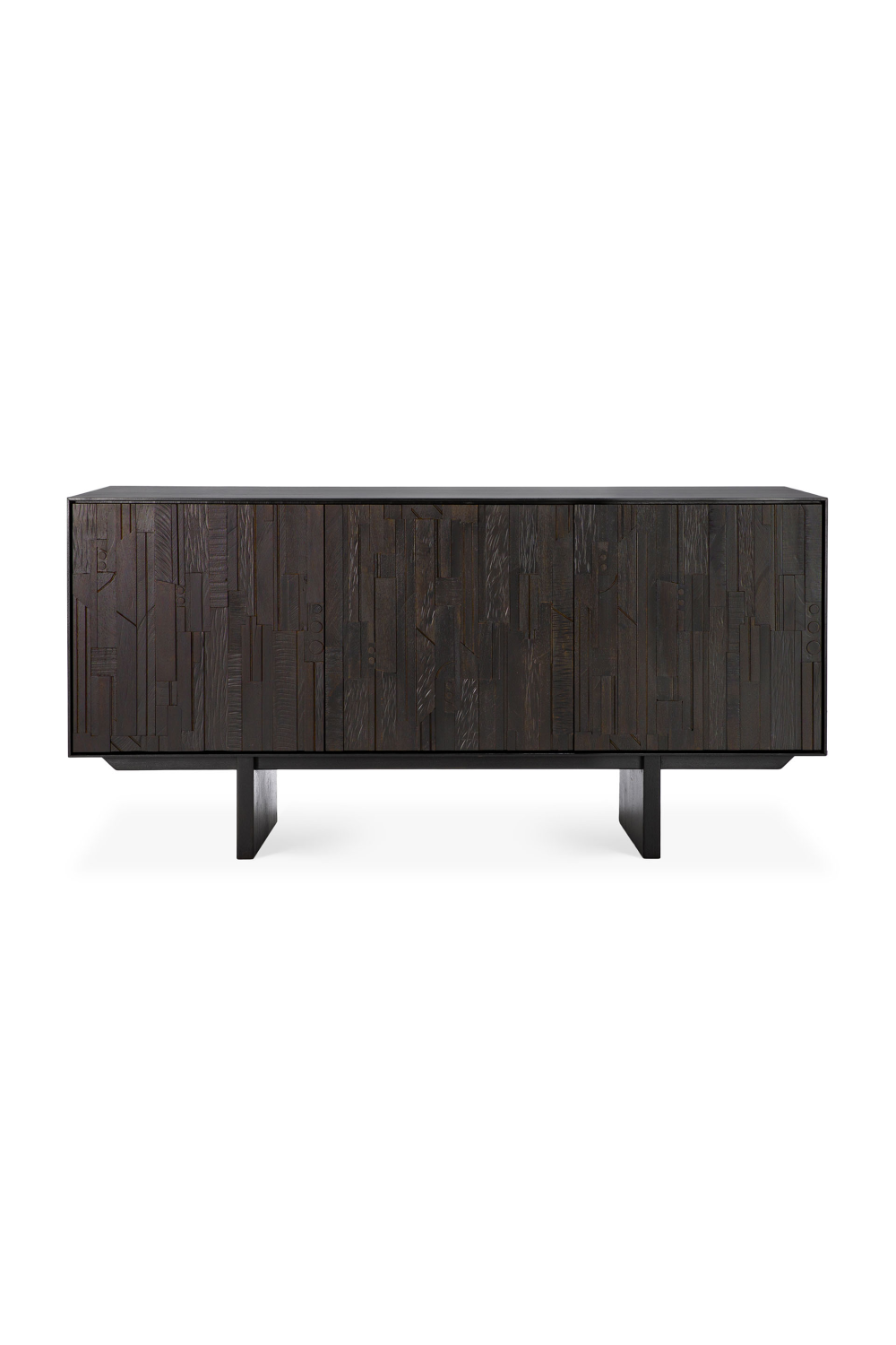 Black Teak Industrial Sideboard | Ethnicraft Mosaic | Woodfurniture.com