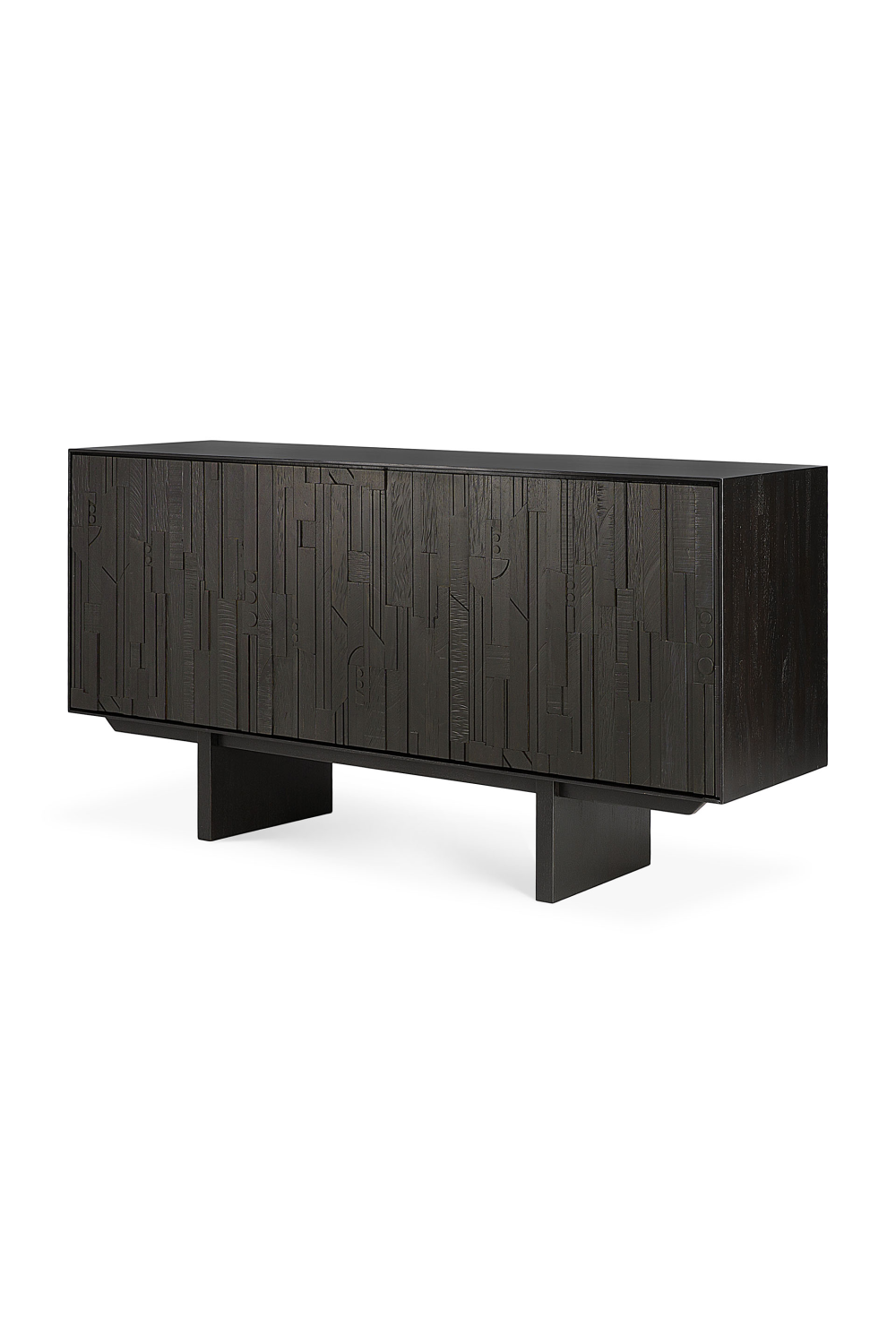 Black Teak Industrial Sideboard | Ethnicraft Mosaic | Woodfurniture.com