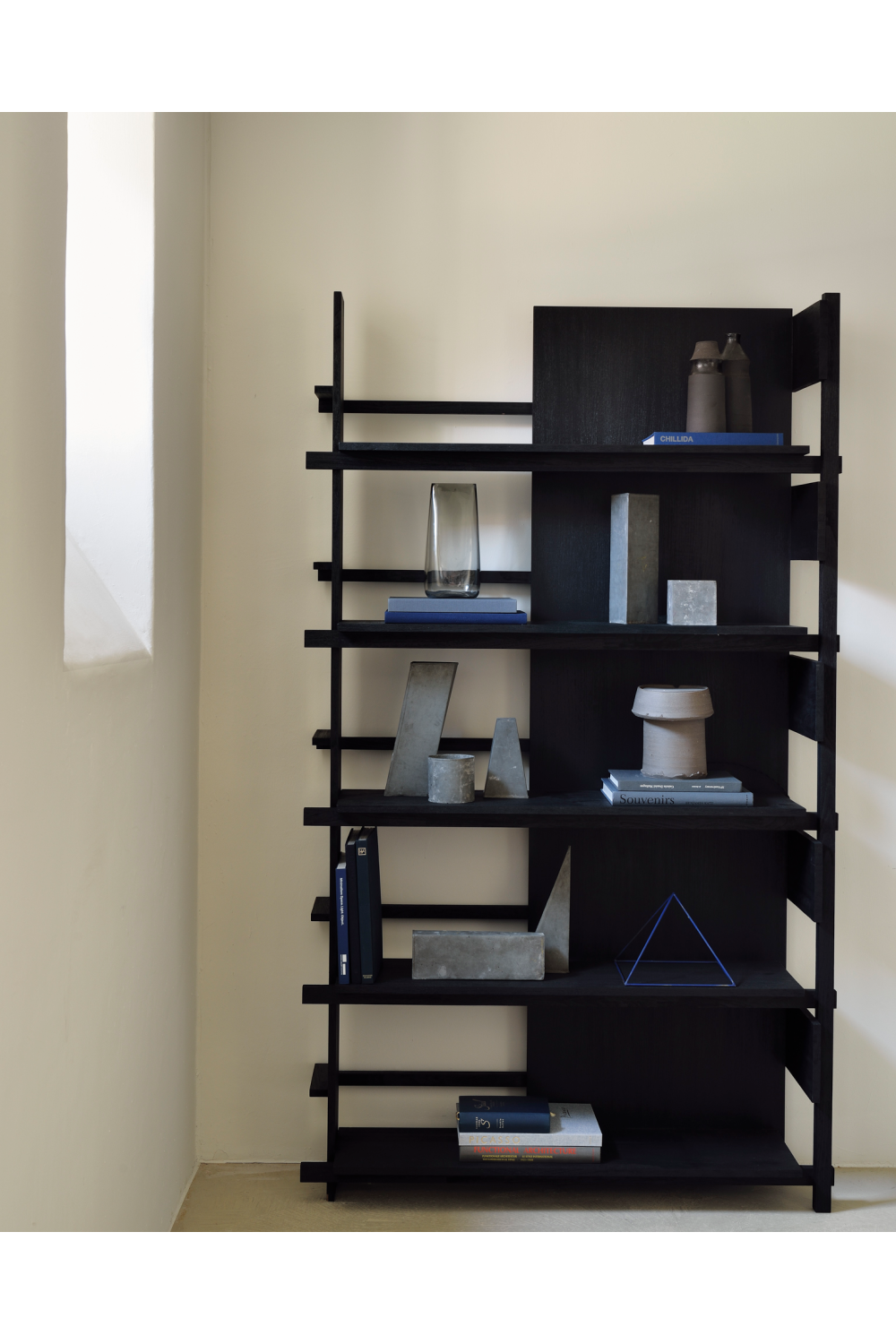 Black Teak Book Rack | Ethnicraft Abstract | Woodfurniture.com