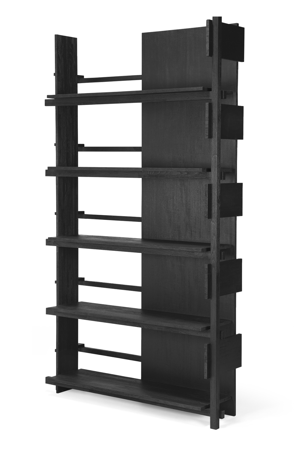 Black Teak Book Rack | Ethnicraft Abstract | Woodfurniture.com