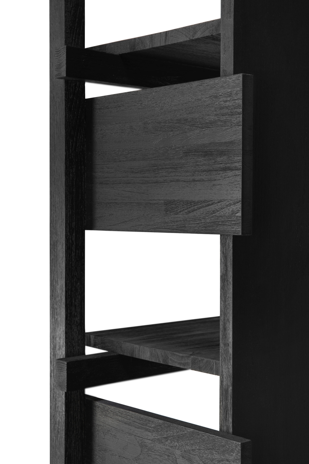 Black Teak Book Rack | Ethnicraft Abstract | Woodfurniture.com