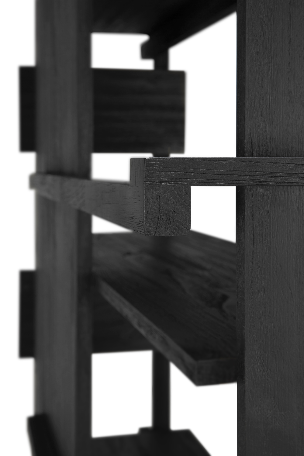 Black Teak Book Rack | Ethnicraft Abstract | Woodfurniture.com