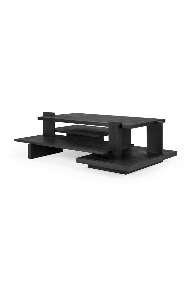 Black Teak Architectural Coffee Table | Ethnicraft Abstract  | Woodfurniture.com