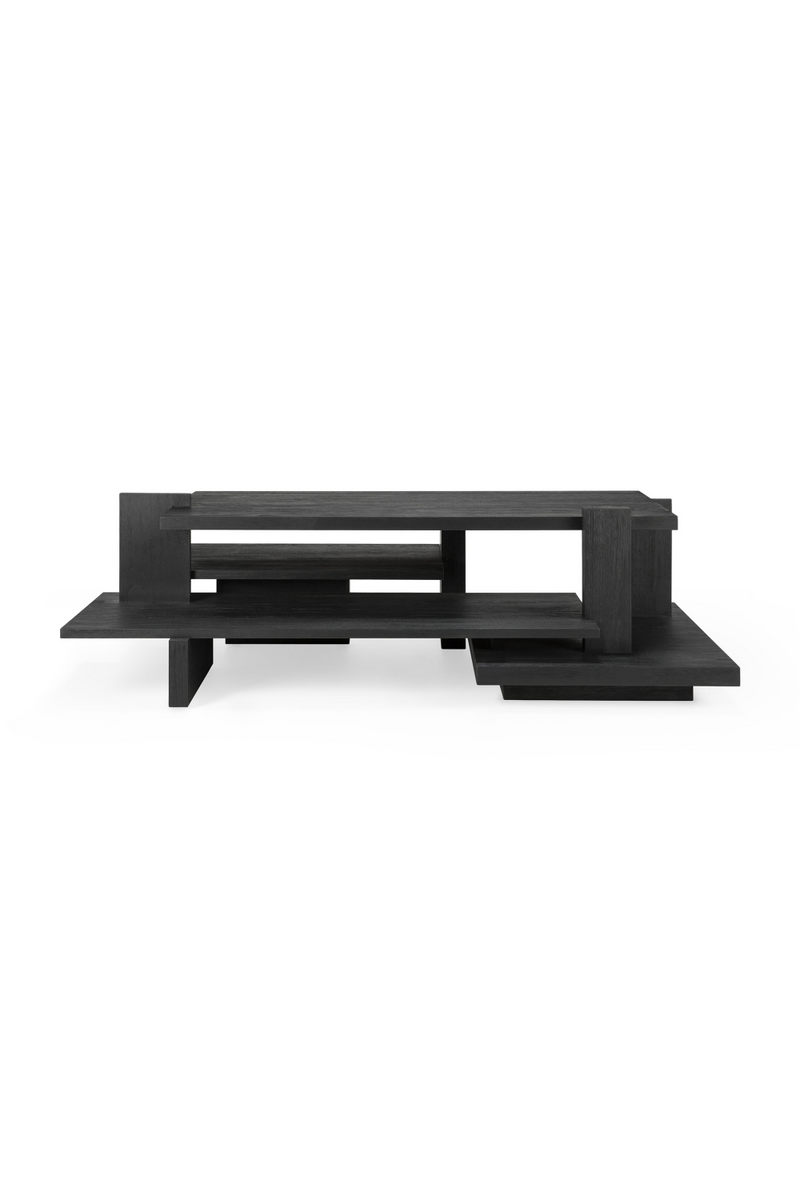 Black Teak Architectural Coffee Table | Ethnicraft Abstract  | Woodfurniture.com