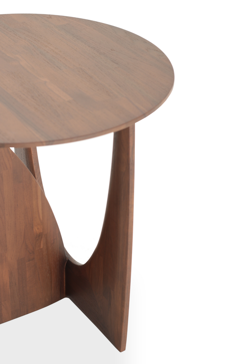 Modern Varnished Side Table | Ethnicraft Geometric | Woodfurniture.com