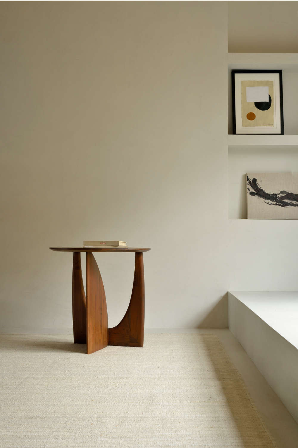 Modern Varnished Side Table | Ethnicraft Geometric | Woodfurniture.com