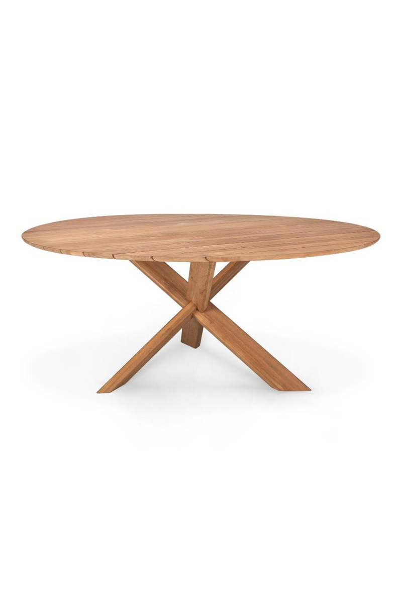 Solid Teak Outdoor Dining Table | Ethnicraft Circle | Woodfurniture.com