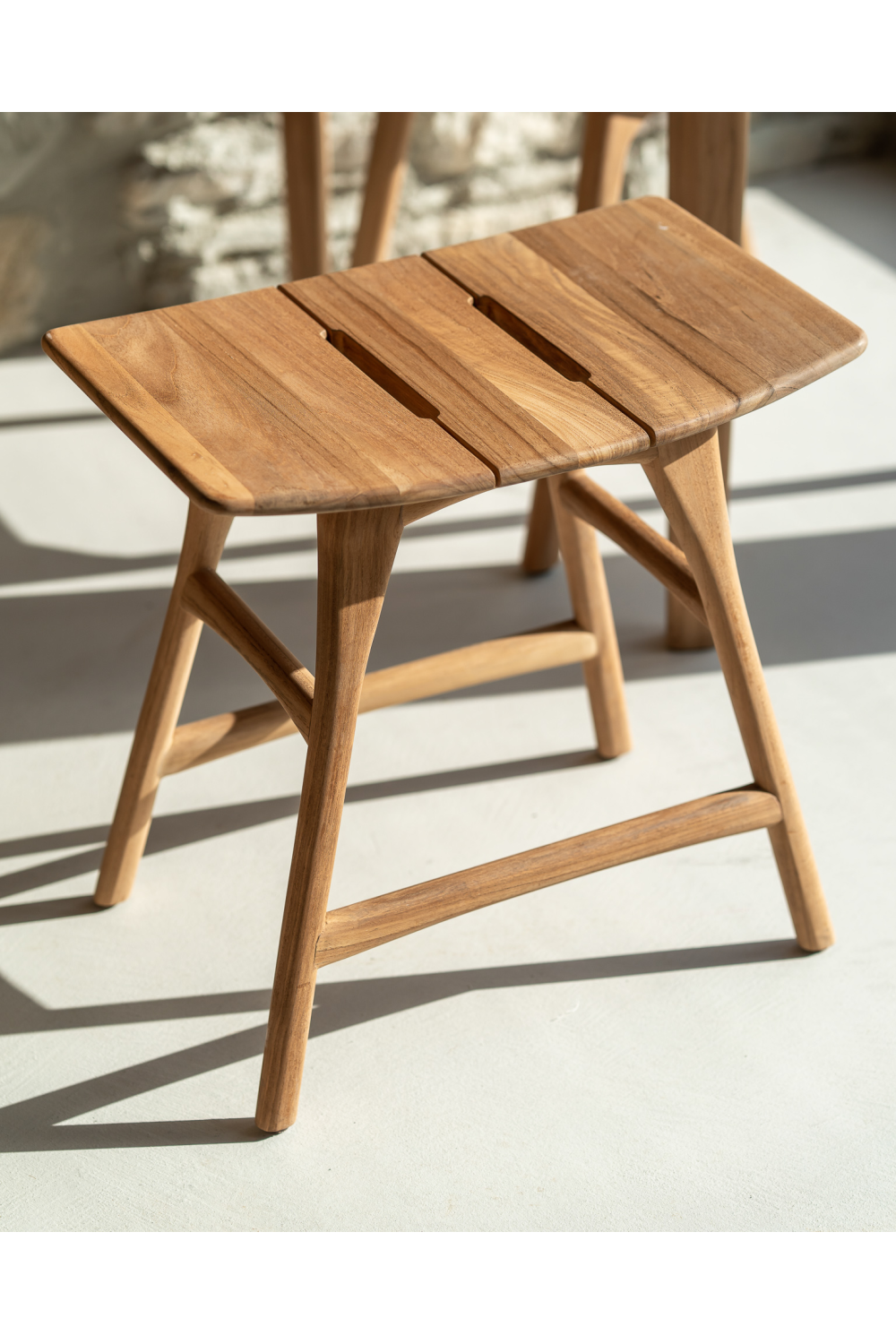 Scandinavian Outdoor Stool | Ethnicraft Osso | Woodfurniture.com