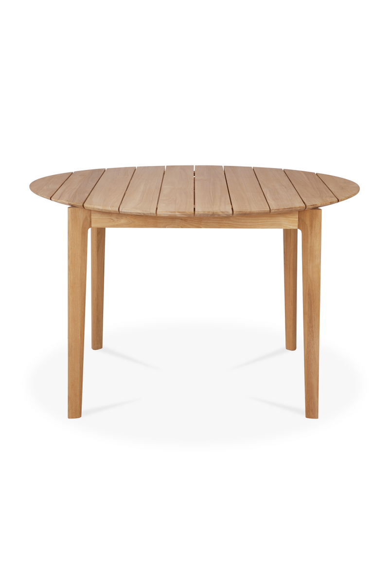 Round Teak Outdoor Dining Table | Ethnicraft Bok | Woodfurniture.com