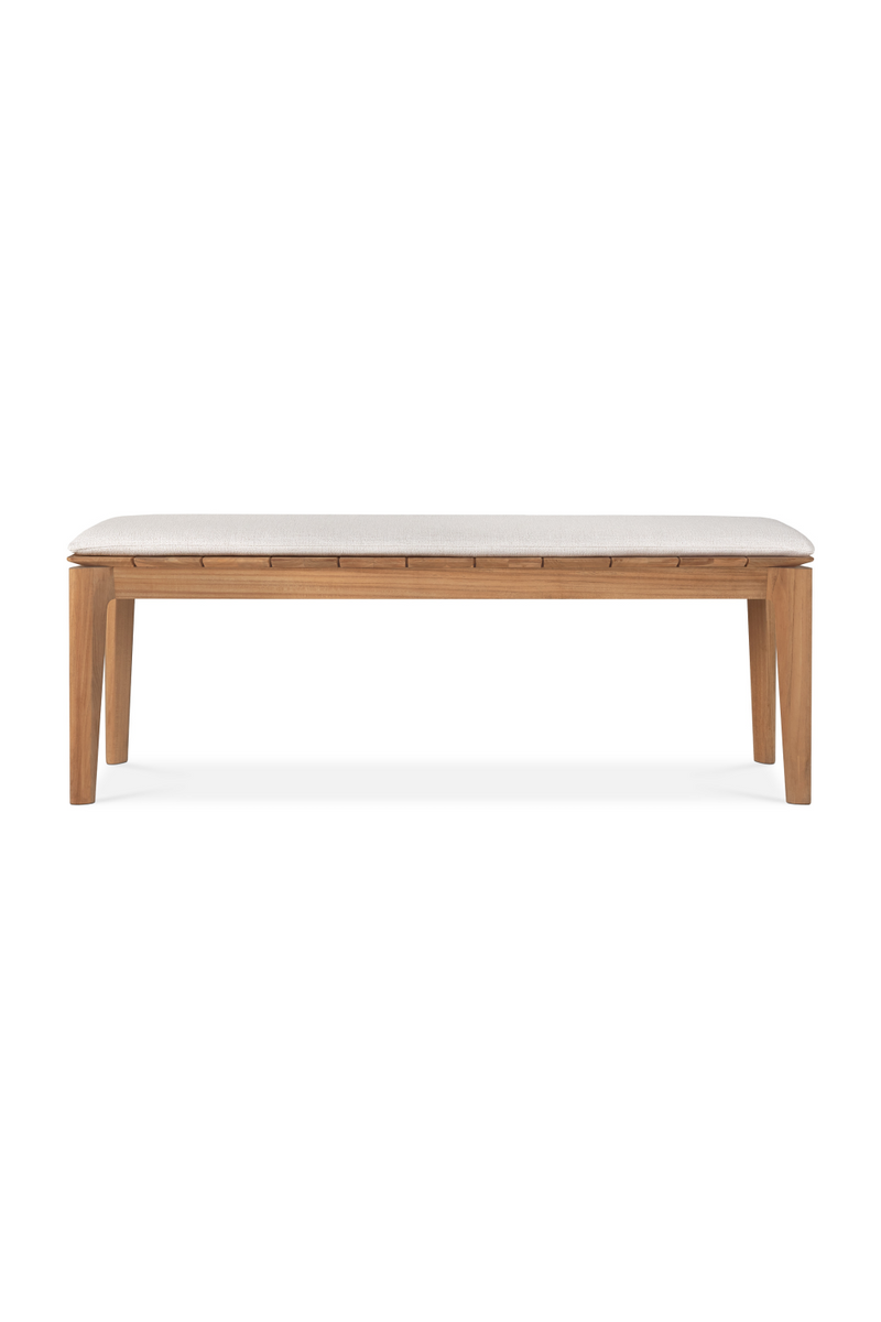 2-Seater Teak Cushioned Outdoor Bench | Ethnicraft Bok | Woodfurniture.com
