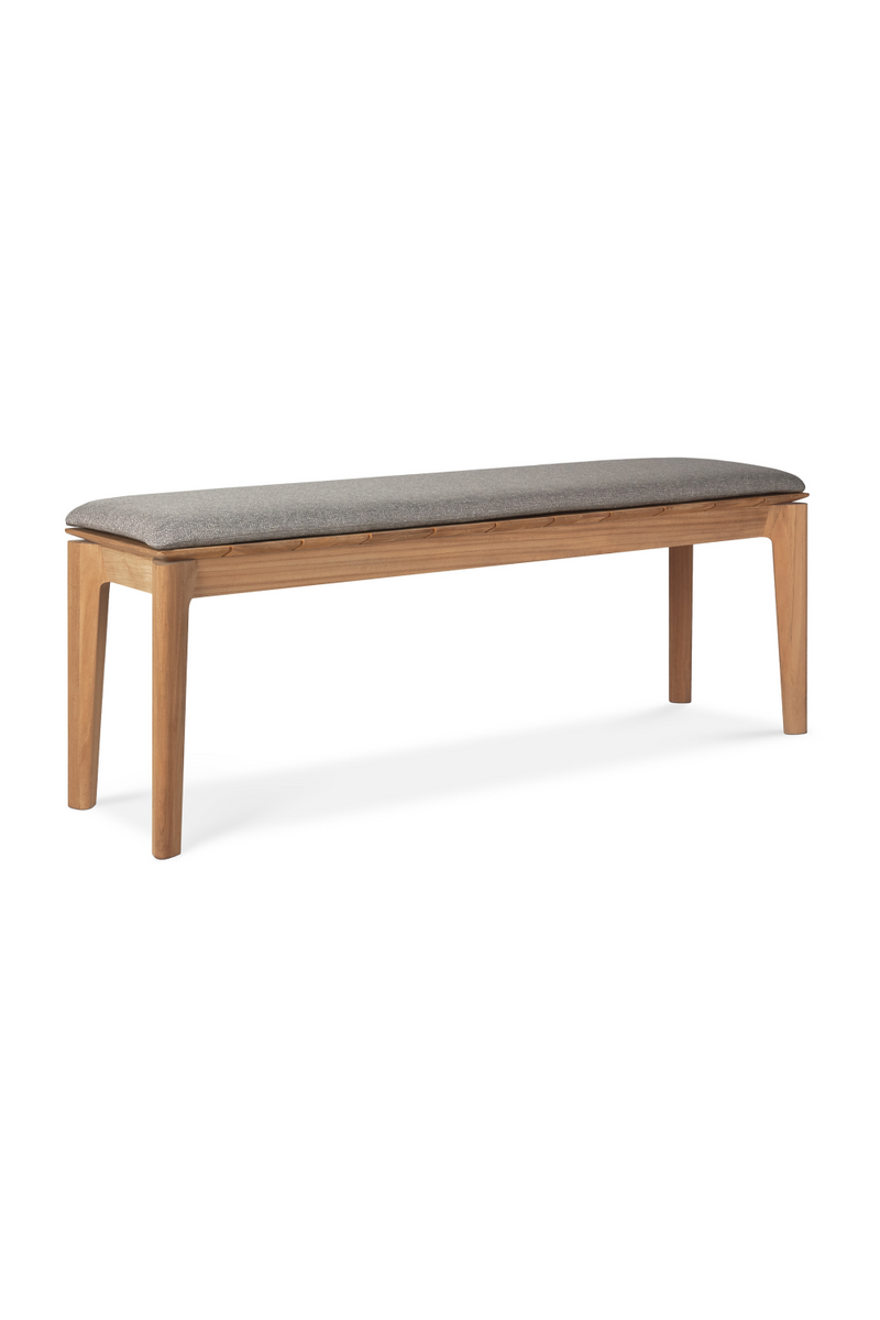 2-Seater Teak Cushioned Outdoor Bench | Ethnicraft Bok | Woodfurniture.com