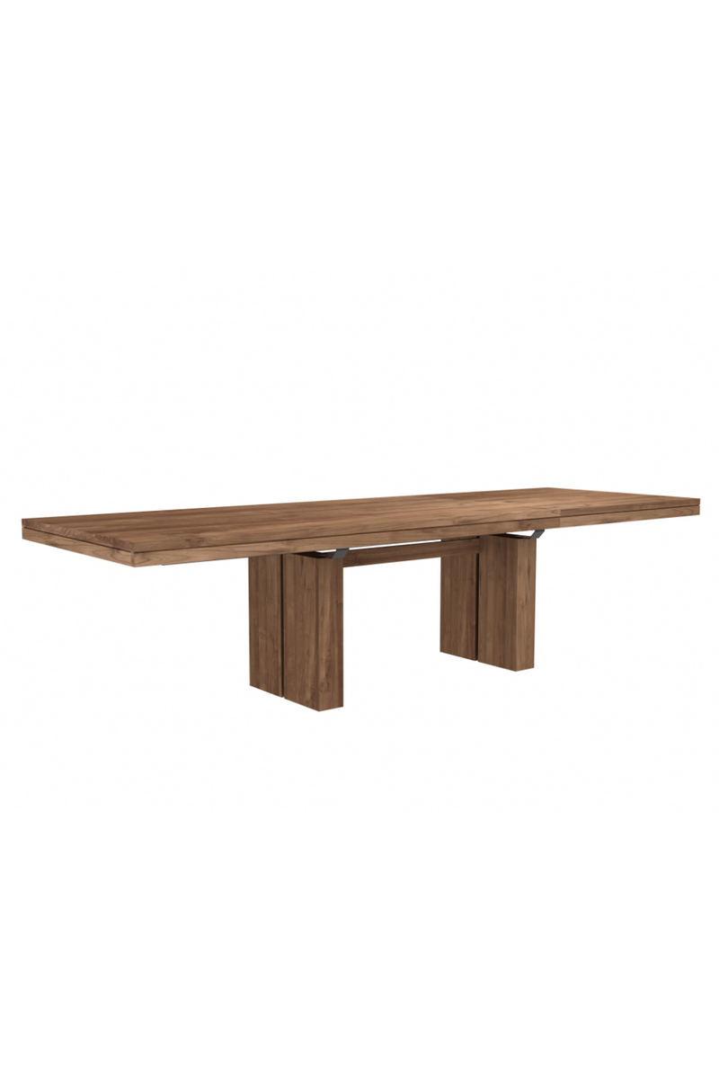 Scandinavian Extendable Teak Dining Table  | Ethnicraft Double | Woodfurniture.com