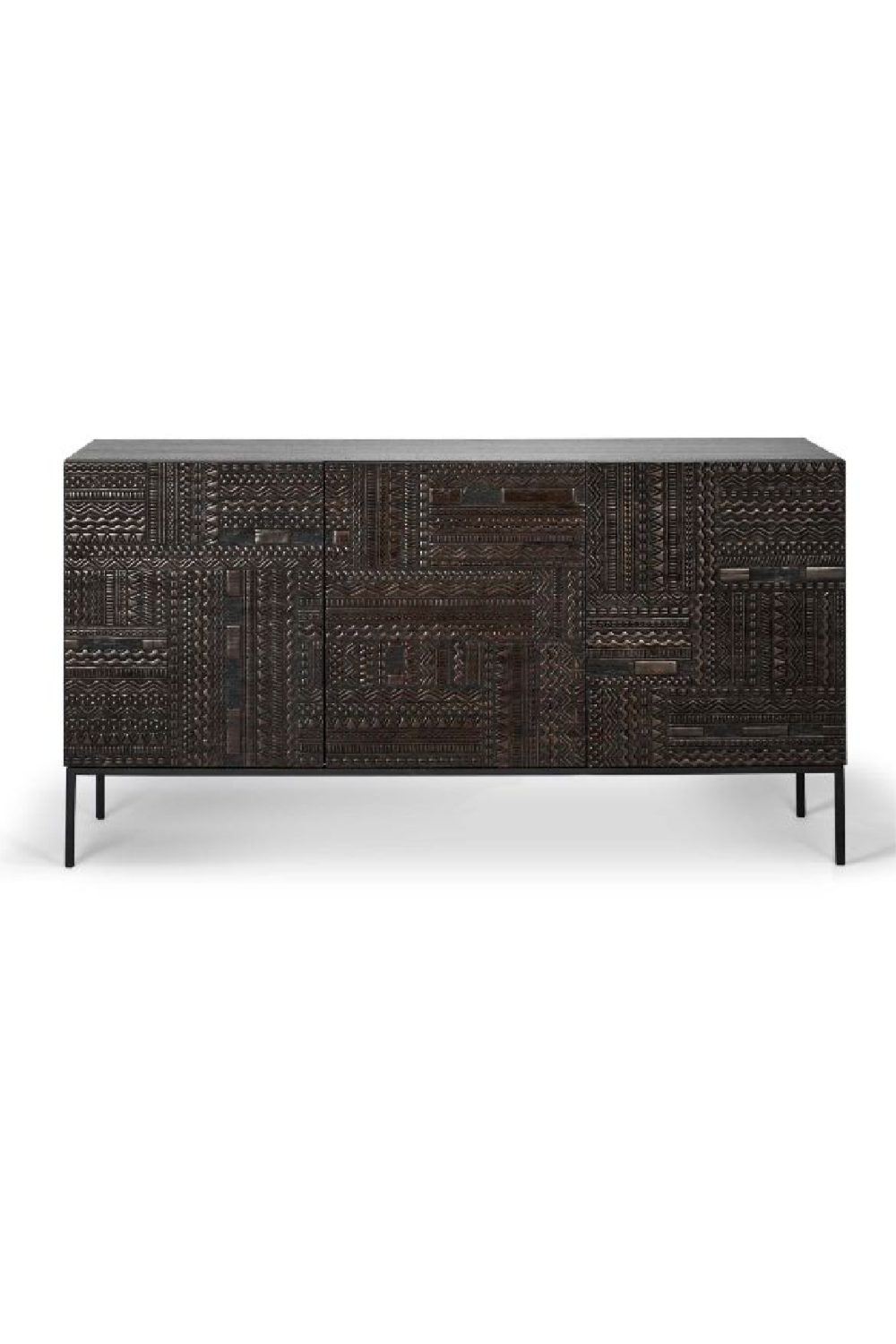 Black Teak Carved Sideboard | Ethnicraft Tabwa | Woodfurniture.com