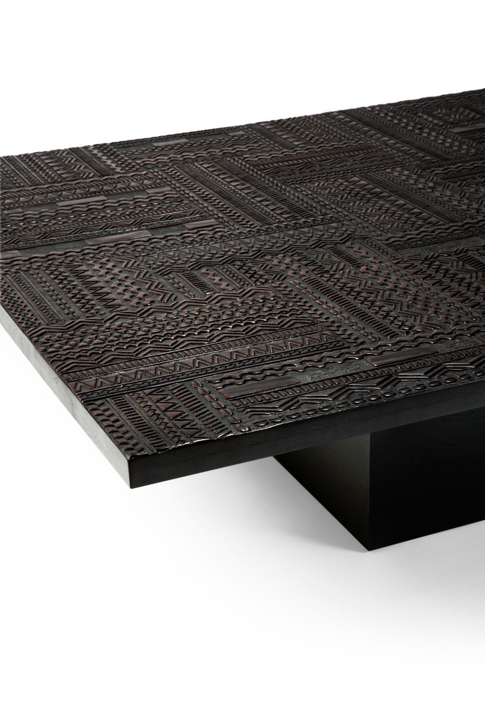 Carved Teak Coffee Table | Ethnicraft Tabwa | Woodfurniture.com