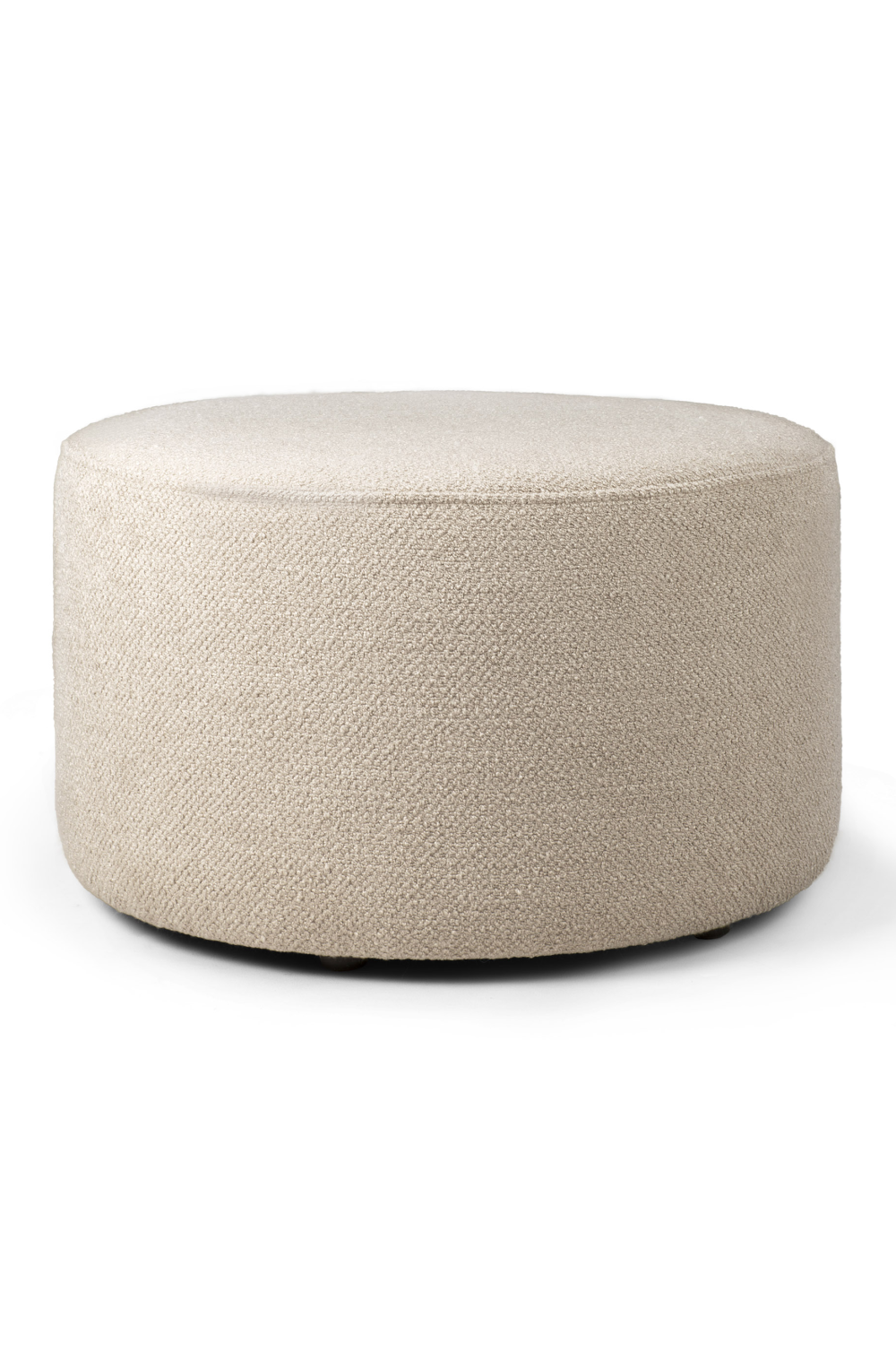 Round Fabric Pouf | Ethnicraft Barrow | Woodfurniture.com