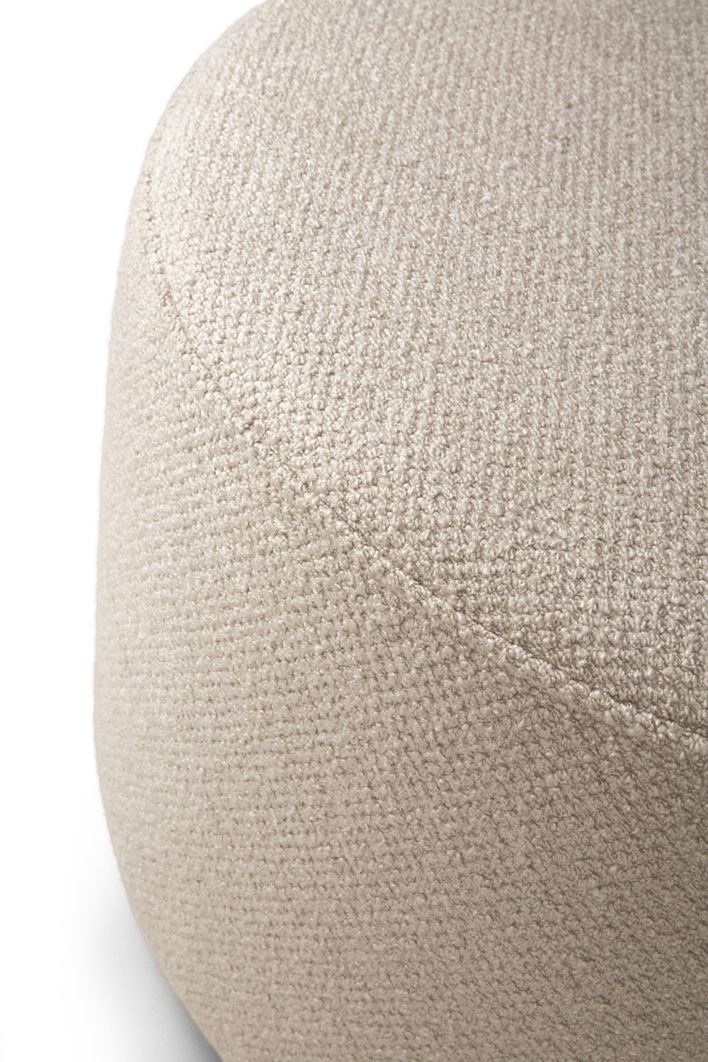 Round Fabric Pouf | Ethnicraft Barrow | Woodfurniture.com