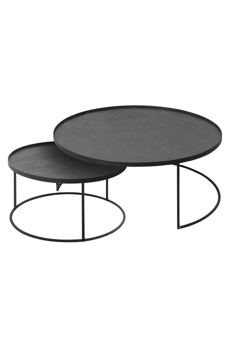 Round Tray Coffee Table set (2) | Ethnicraft | OROA TRADE