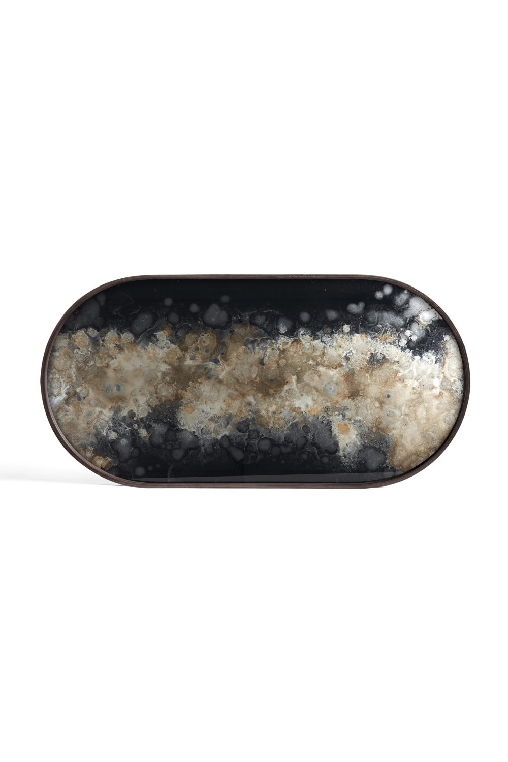 Oblong Glass Tray | Ethnicraft Black Organic | Woodfurniture.com