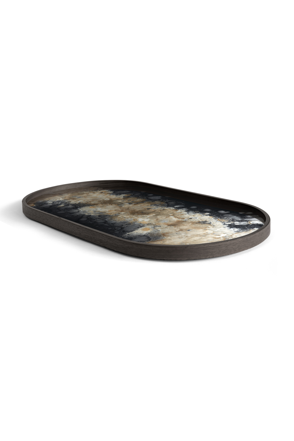 Oblong Glass Tray | Ethnicraft Black Organic | Woodfurniture.com