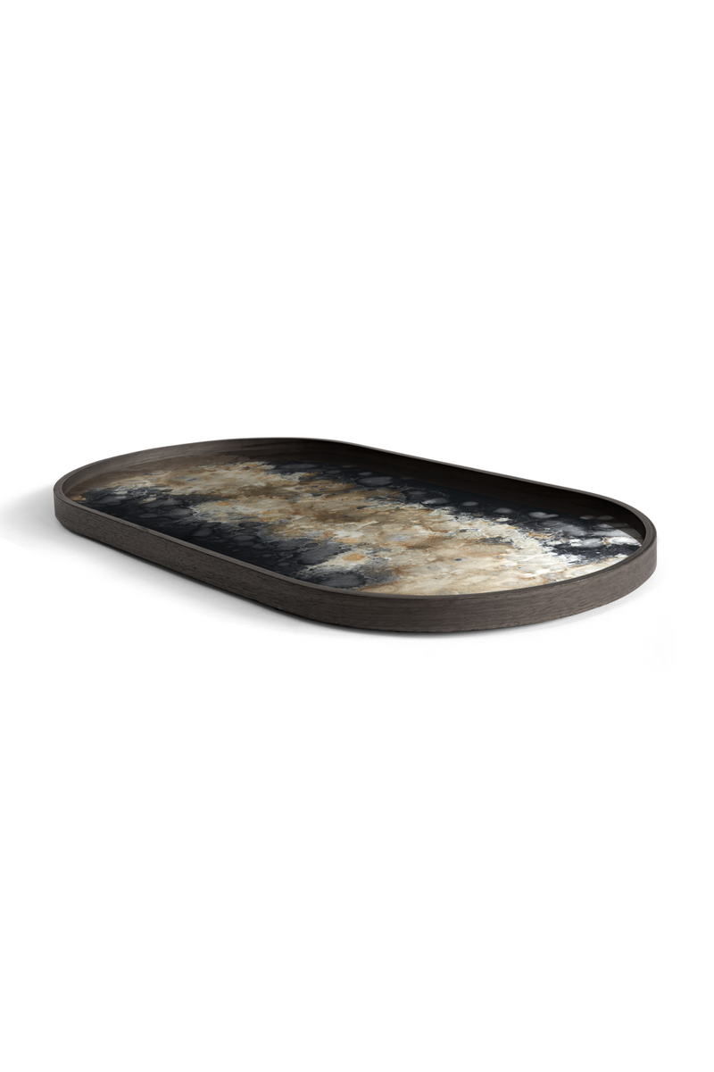 Oblong Glass Tray | Ethnicraft Black Organic | Woodfurniture.com