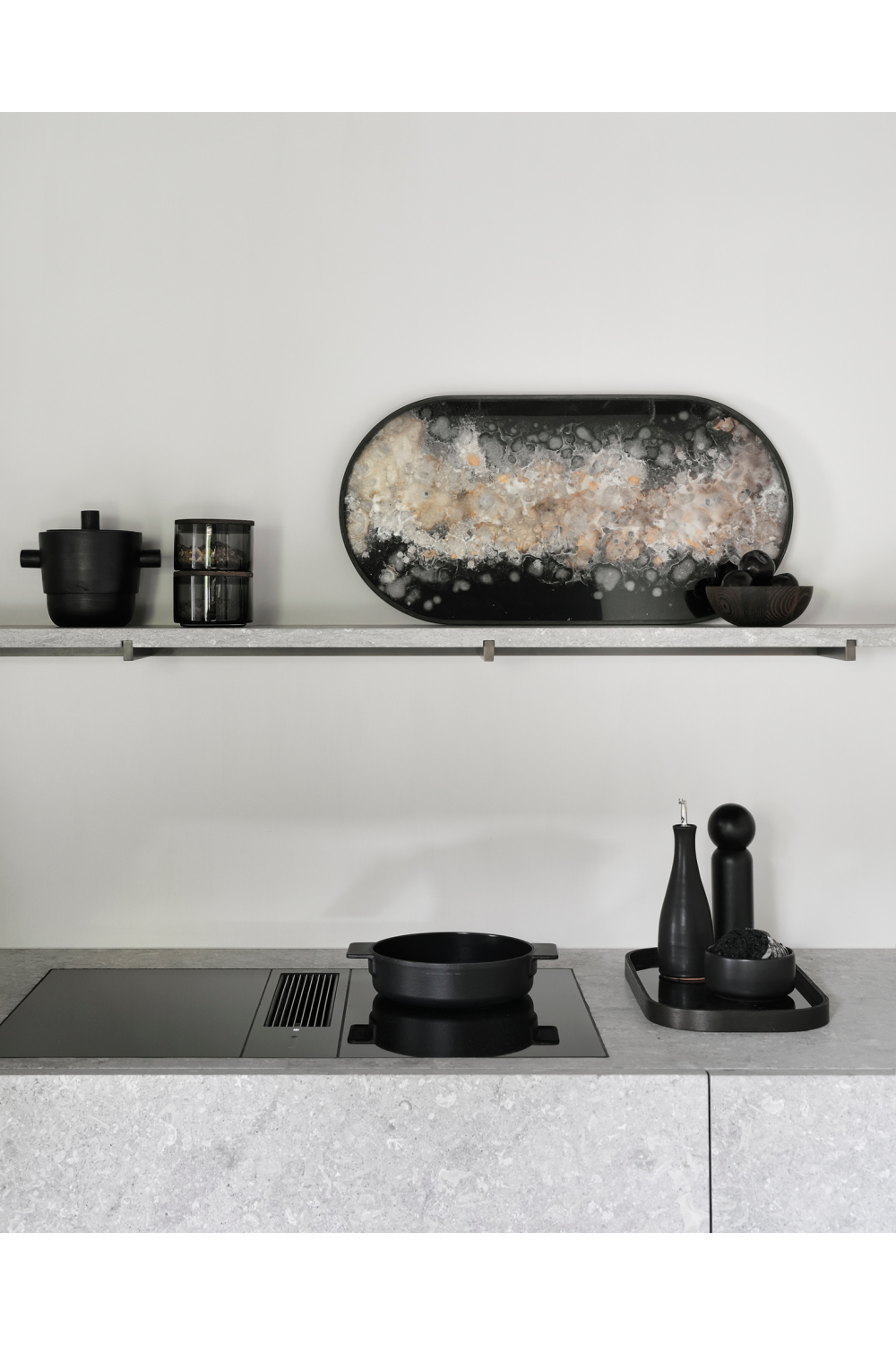 Oblong Glass Tray | Ethnicraft Black Organic | Woodfurniture.com