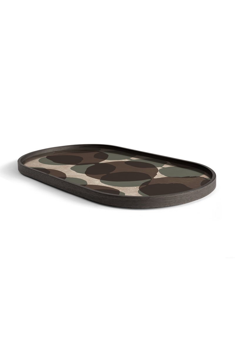 Oblong Printed Glass Tray (M) | Ethnicraft Connected Dots | WoodFurniture.com