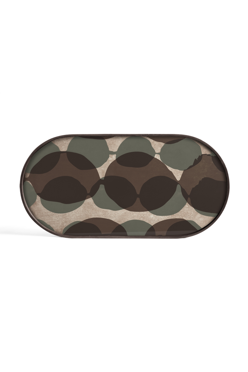 Oblong Printed Glass Tray (M) | Ethnicraft Connected Dots | WoodFurniture.com