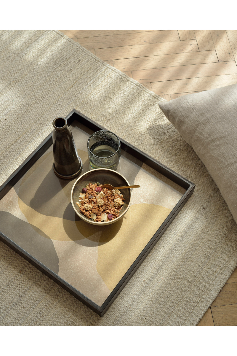 Square Earth-Toned Glass Tray | Ethnicraft Cinnamon | WoodFurniture.com