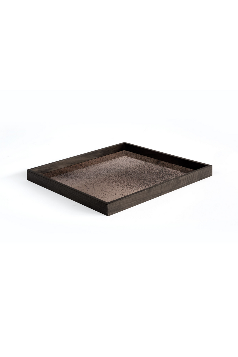 Square Aged Mirror Tray (L) | Ethnicraft Bronze | WoodFurniture.com