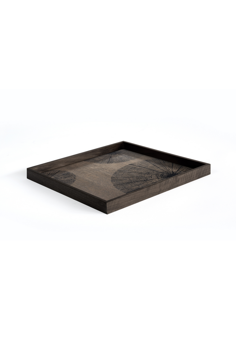 Patterned Square Tray | Ethnicraft Black Slices | Woodfurniture.com