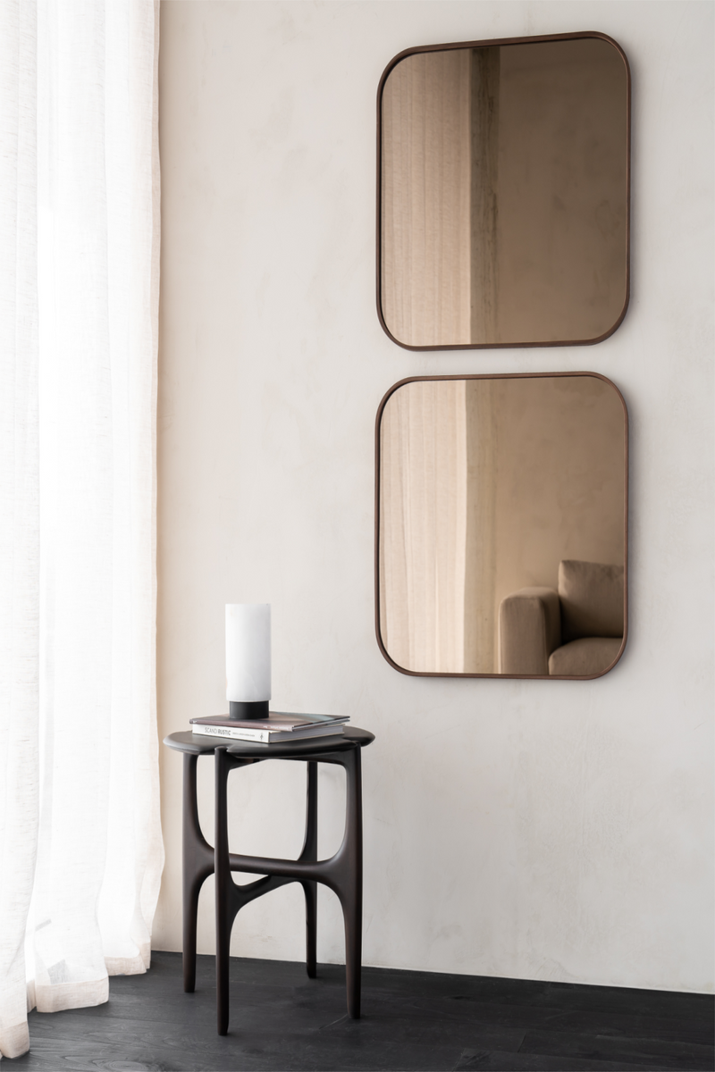 Walnut Framed Wall Mirror | Ethnicraft Camber | Woodfurniture.com