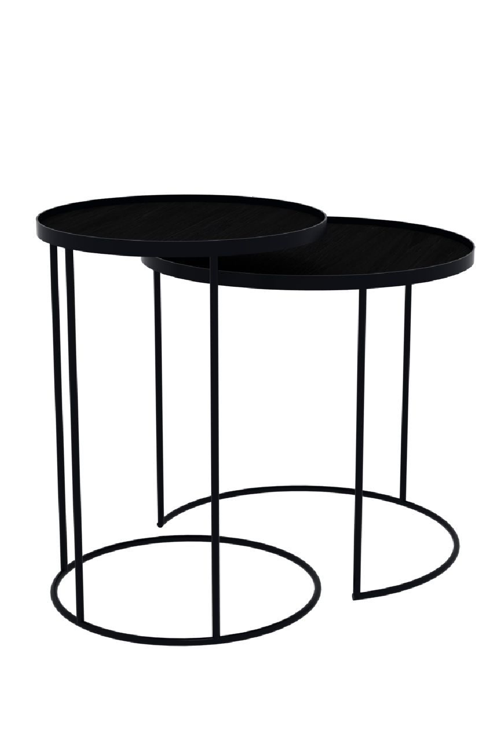 Round Tray Side Table Set (2) | Ethnicraft | Wood Furniture