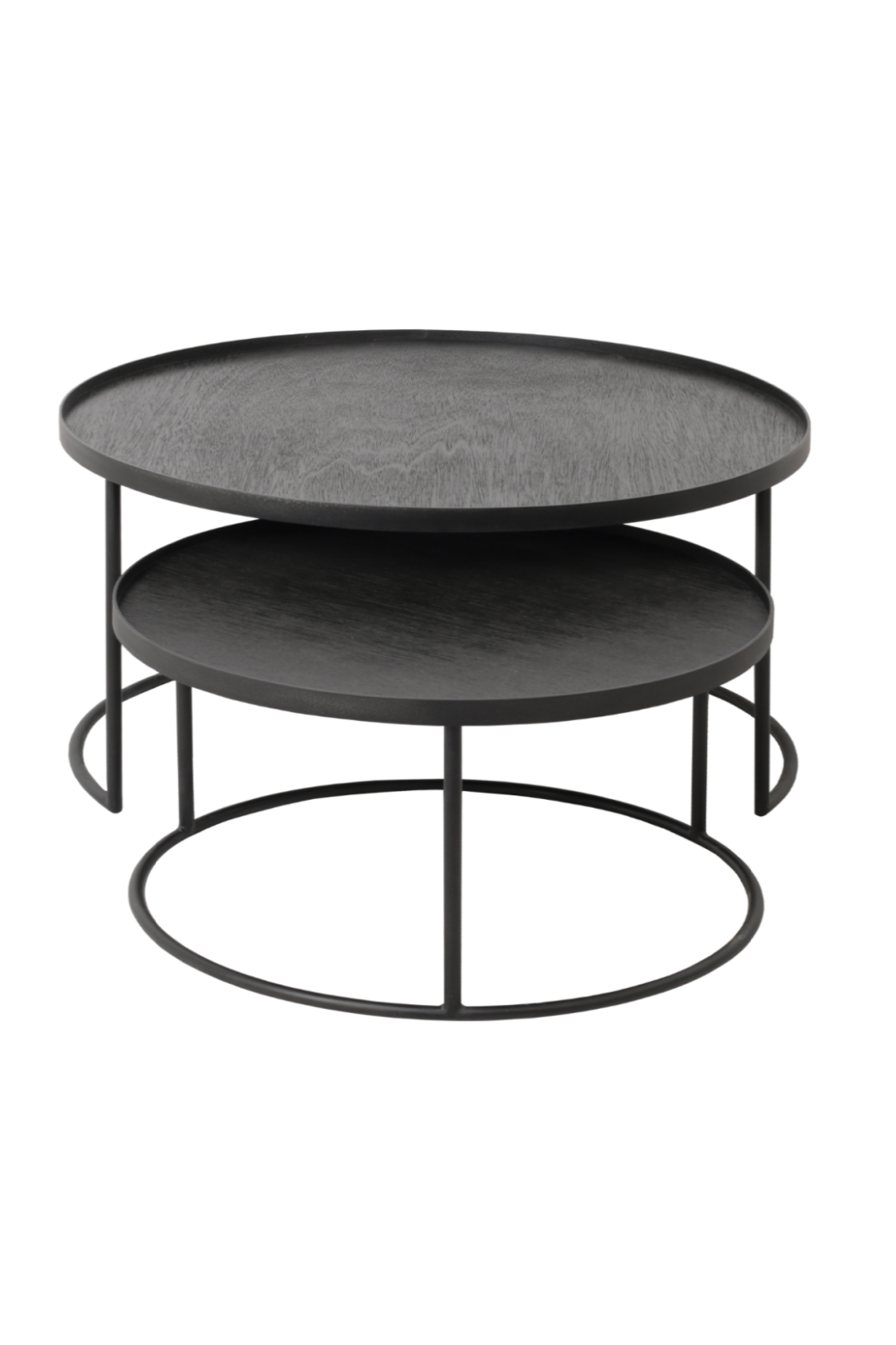 Round Tray Coffee Table set (2) | Ethnicraft | OROA TRADE