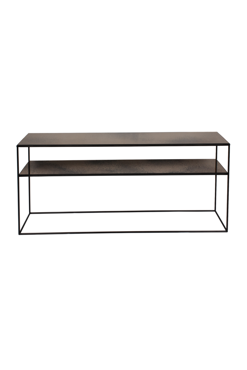 Mirrored 2-Level Console Table L | Ethnicraft Aged | WoodFurniture.com