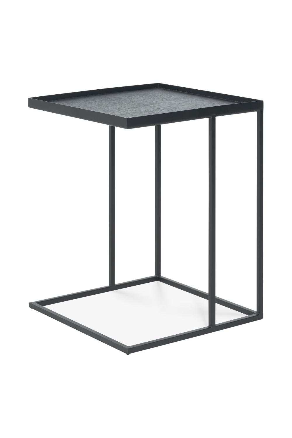 Black Metal Tray Side Table | Ethnicraft Square | Woodfurniture.com