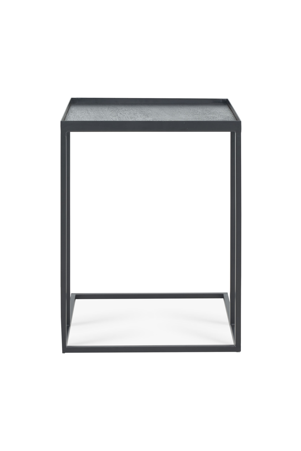 Black Metal Tray Side Table | Ethnicraft Square | Woodfurniture.com