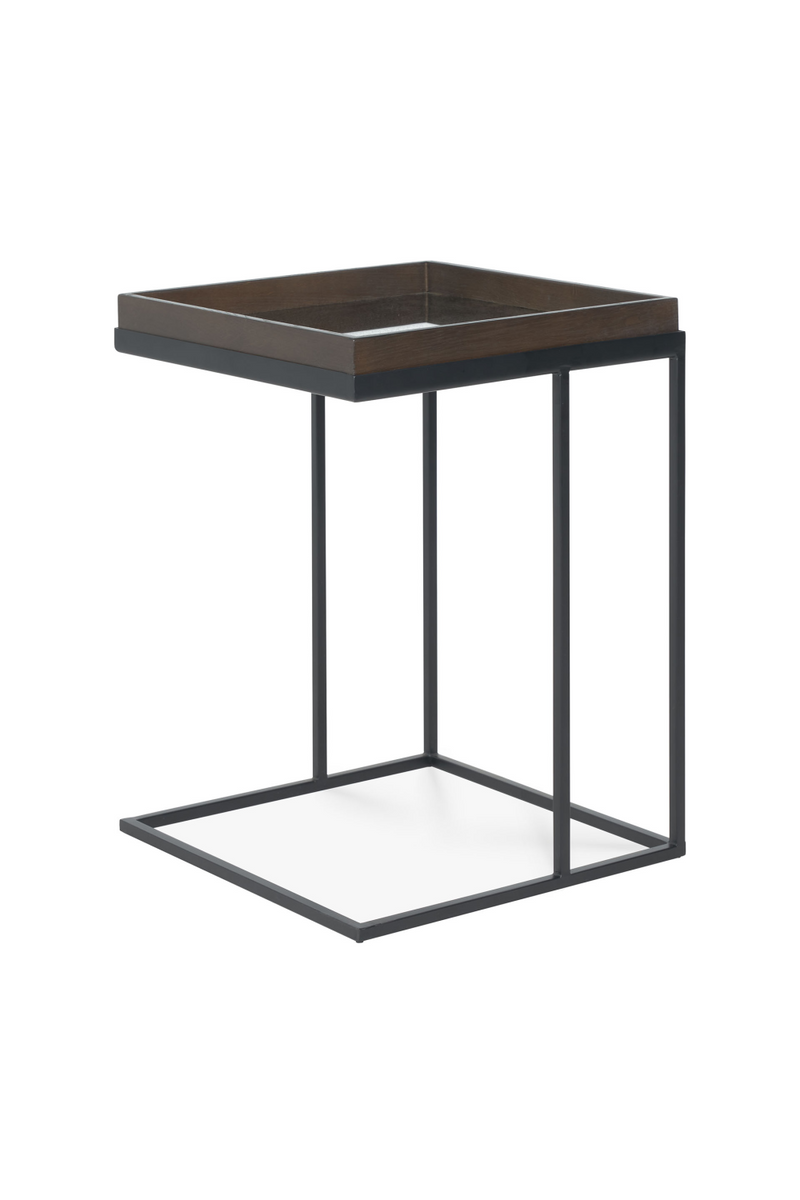 Black Metal Tray Side Table | Ethnicraft Square | Woodfurniture.com