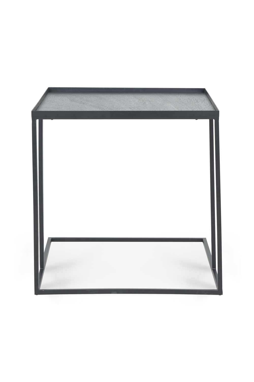 Black Metal Tray Side Table | Ethnicraft Square | Woodfurniture.com