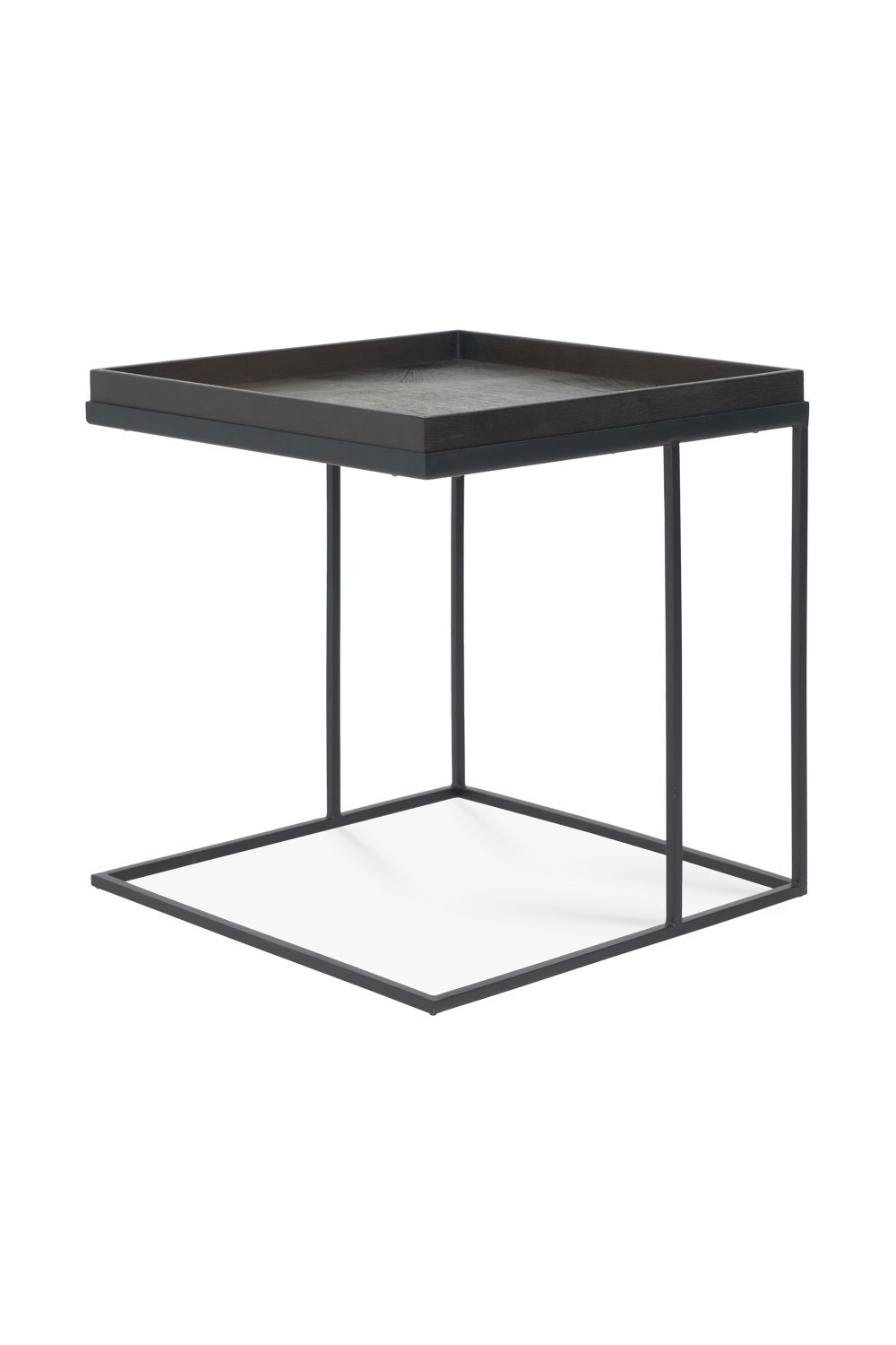 Black Metal Tray Side Table | Ethnicraft Square | Woodfurniture.com