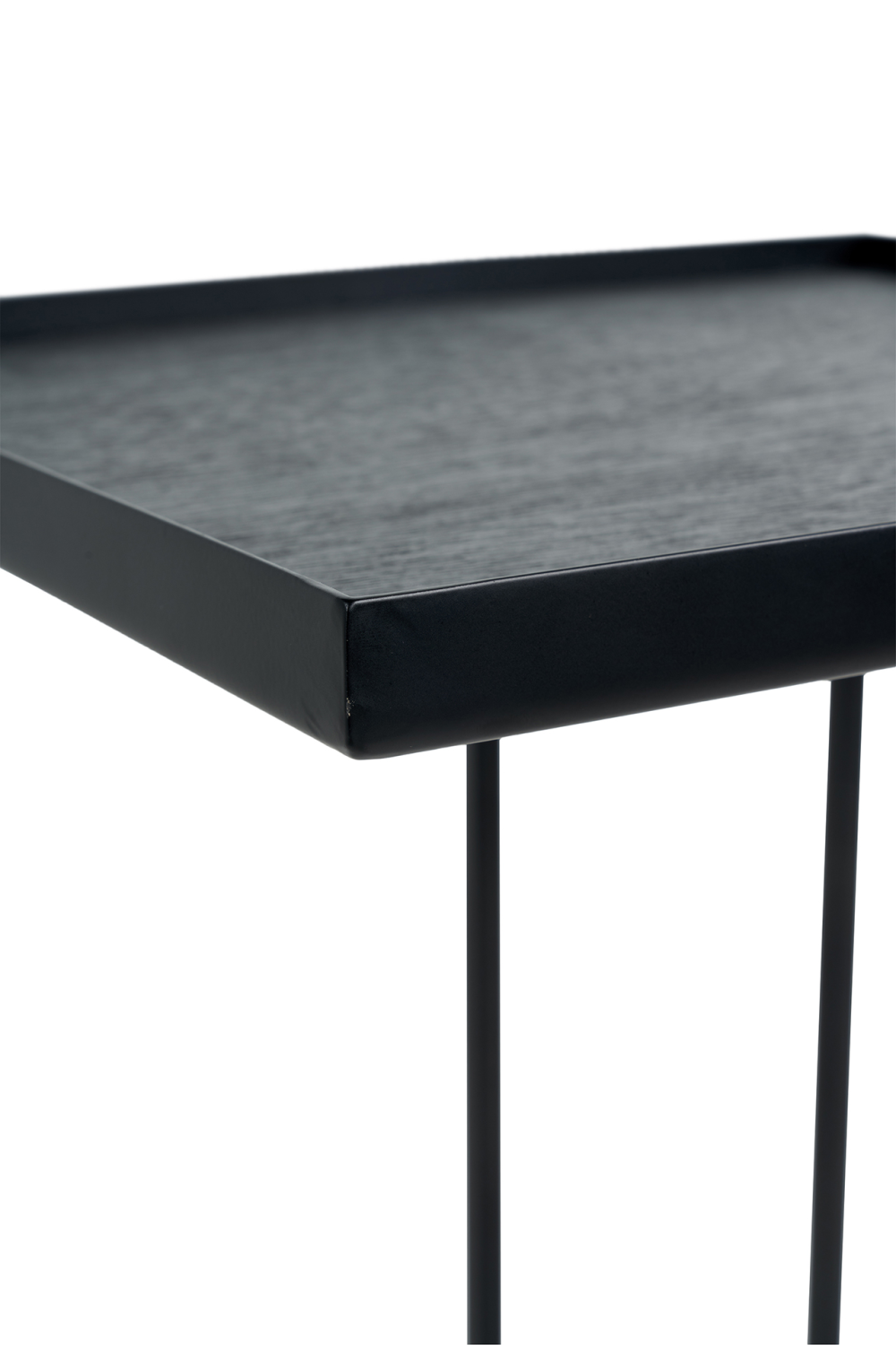 Black Metal Tray Side Table | Ethnicraft Square | Woodfurniture.com