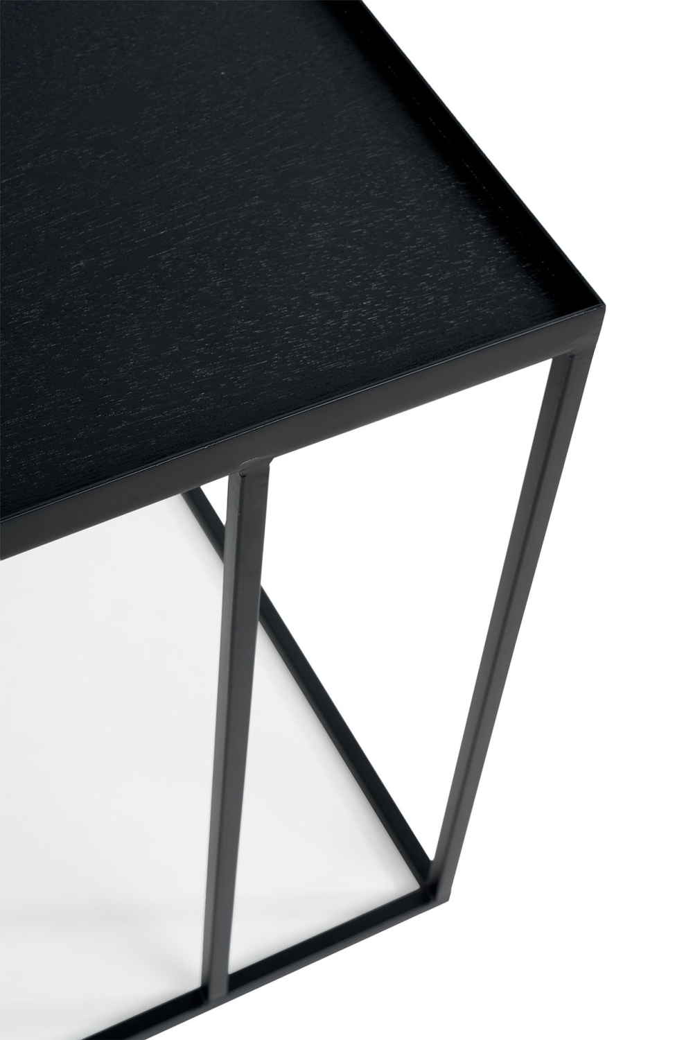 Black Metal Tray Side Table | Ethnicraft Square | Woodfurniture.com