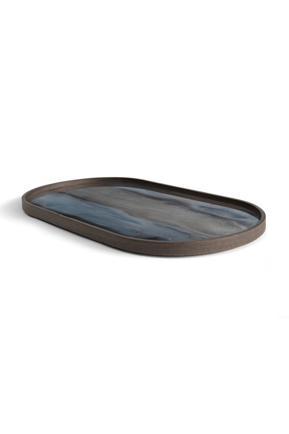 Oblong Hand-Painted Glass Tray | Ethnicraft Organic | Woodfurniture.com