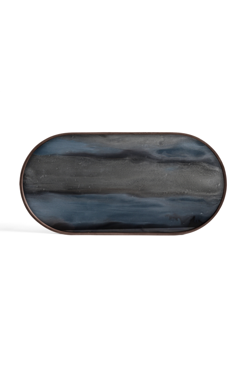 Oblong Hand-Painted Glass Tray | Ethnicraft Organic  | Woodfurniture.com