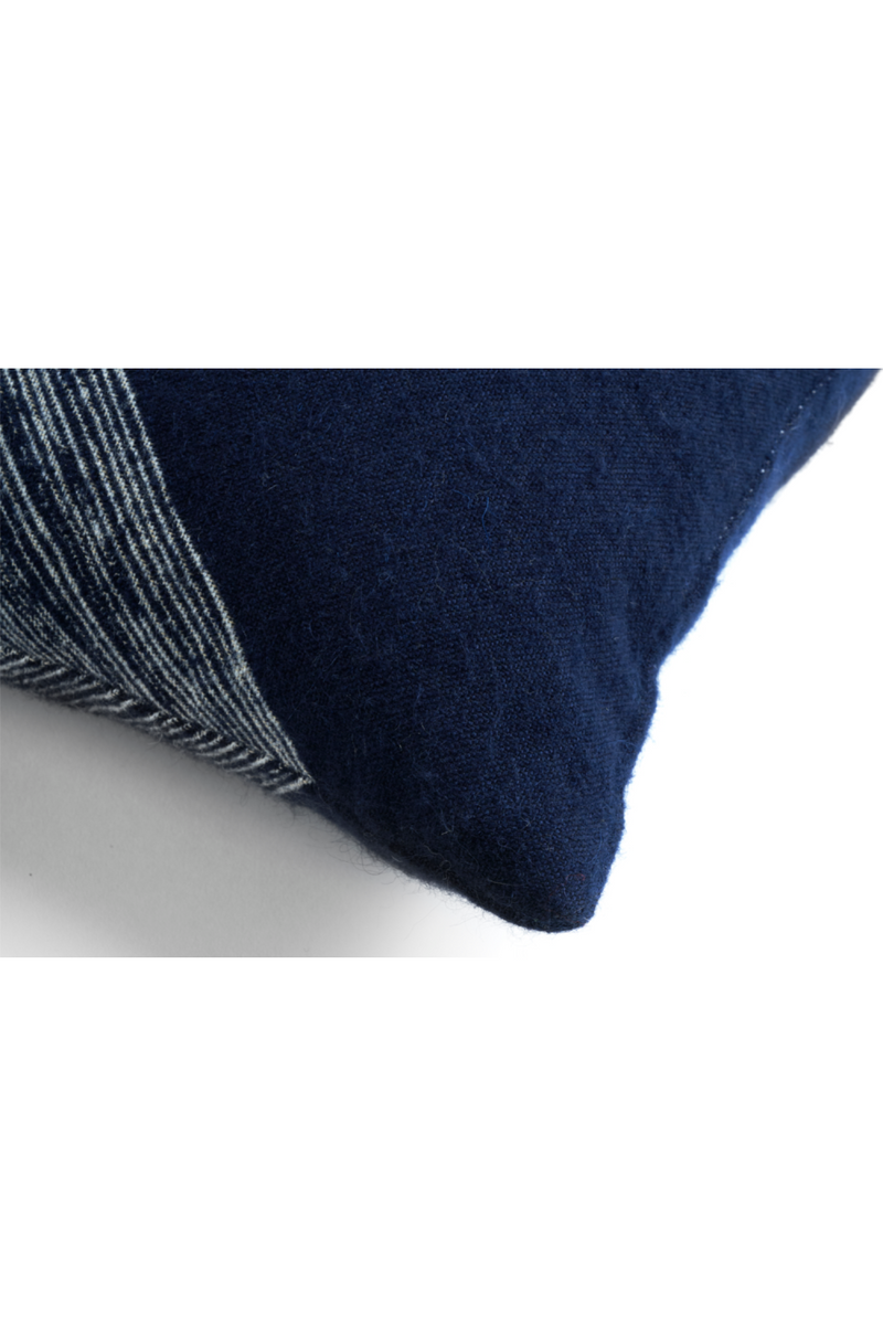 Blue Lumbar Throw Pillows (2) | Ethnicraft Linear Diamonds | Woodfurniture.com