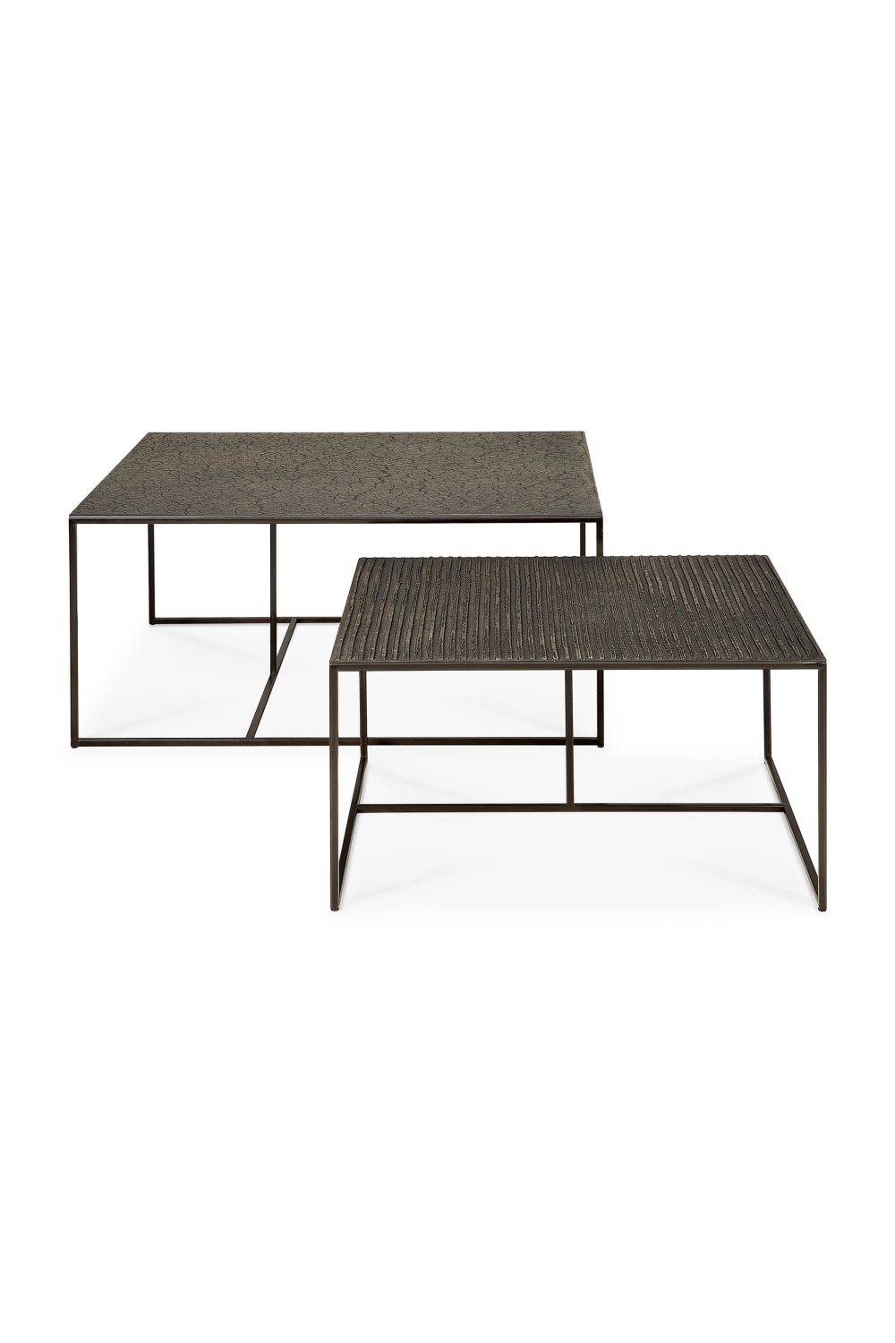 Mineral Rectangular Nesting Coffee Tables (2) | Ethnicraft Pentagon | Woodfurniture.com