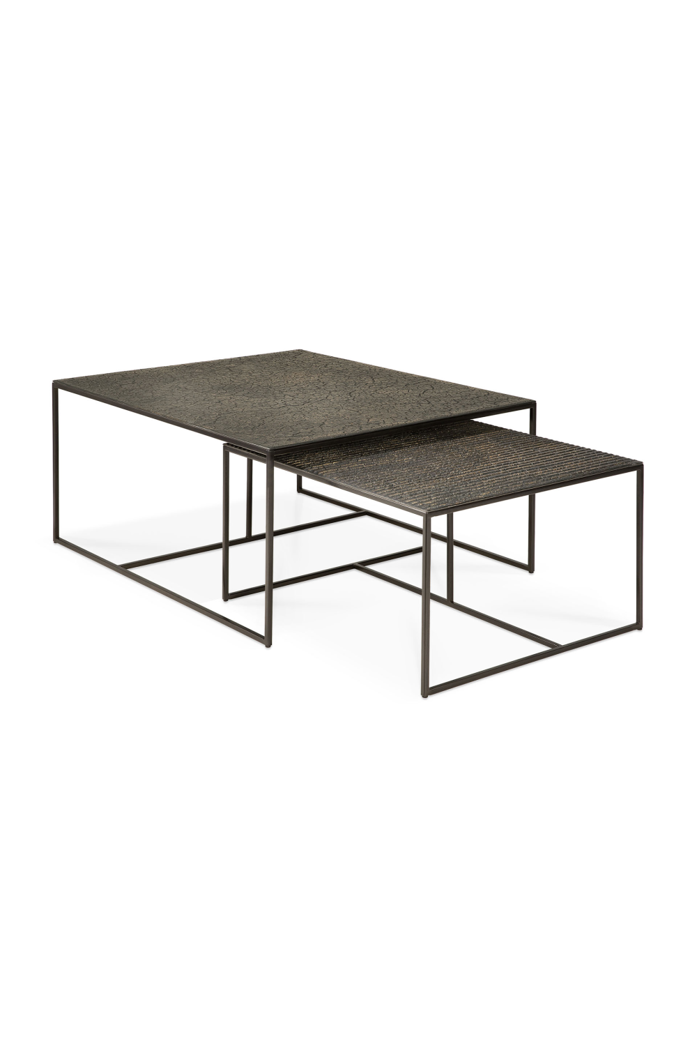 Mineral Rectangular Nesting Coffee Tables (2) | Ethnicraft Pentagon | Woodfurniture.com