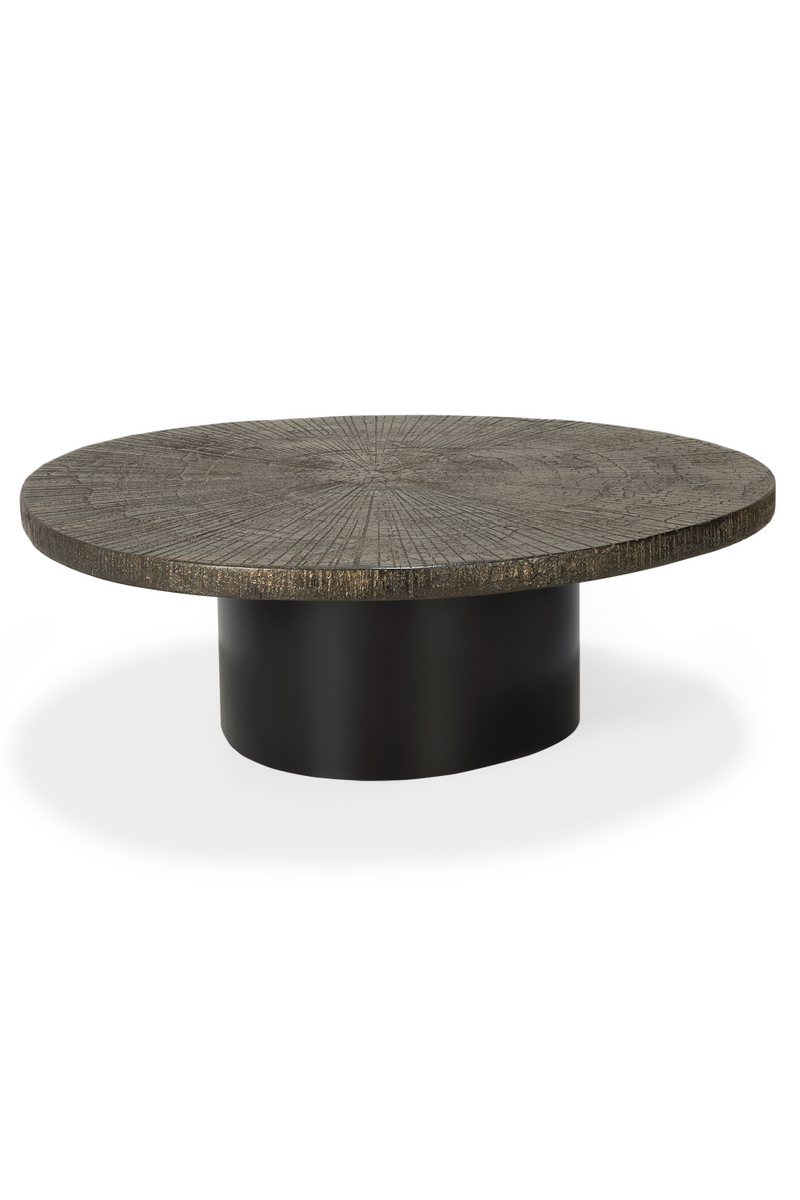 Metallic Oval Coffee Table | Ethnicraft Slice | Woodfurniture.com