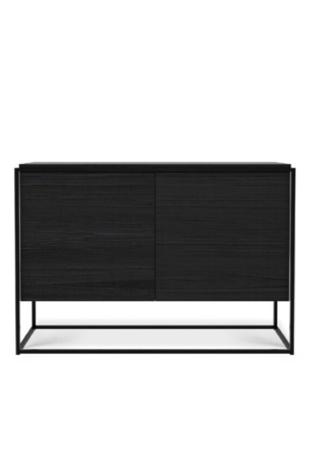 2-Door Wooden Black Oak Sideboard | Ethnicraft Monolit | Woodfurniture.com